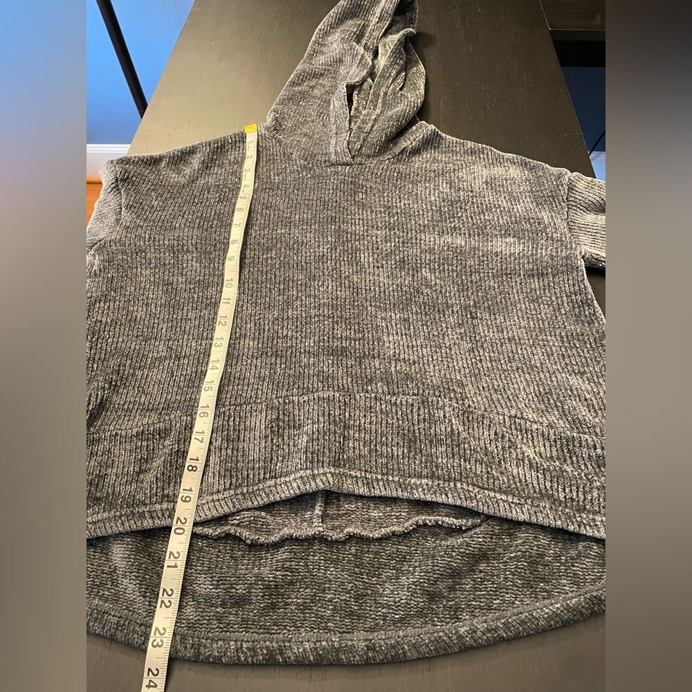 Gilligan & O’Malley Soft Gray Lounge Wear Hoodie Sweatshirt Bell Sleeve Size S - Picture 6 of 7